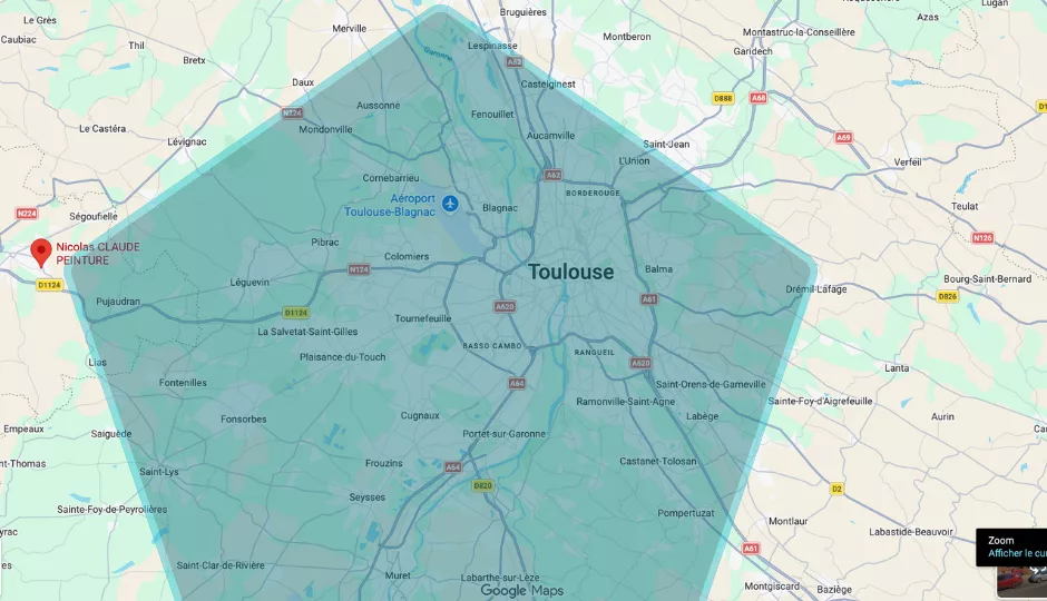 Zone intervention peintre toulouse