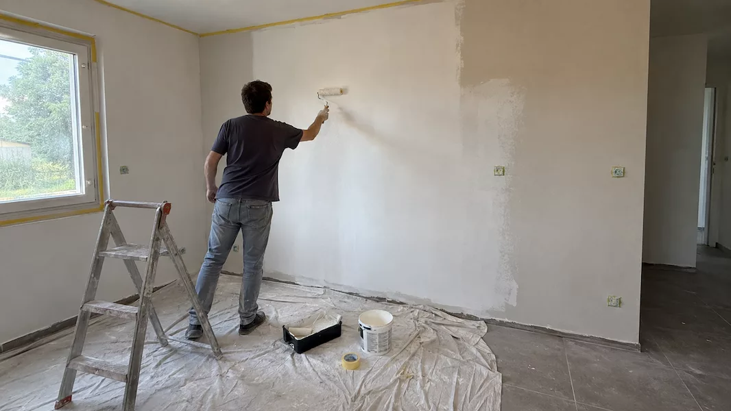 peinture rouleau dyi maison neuve