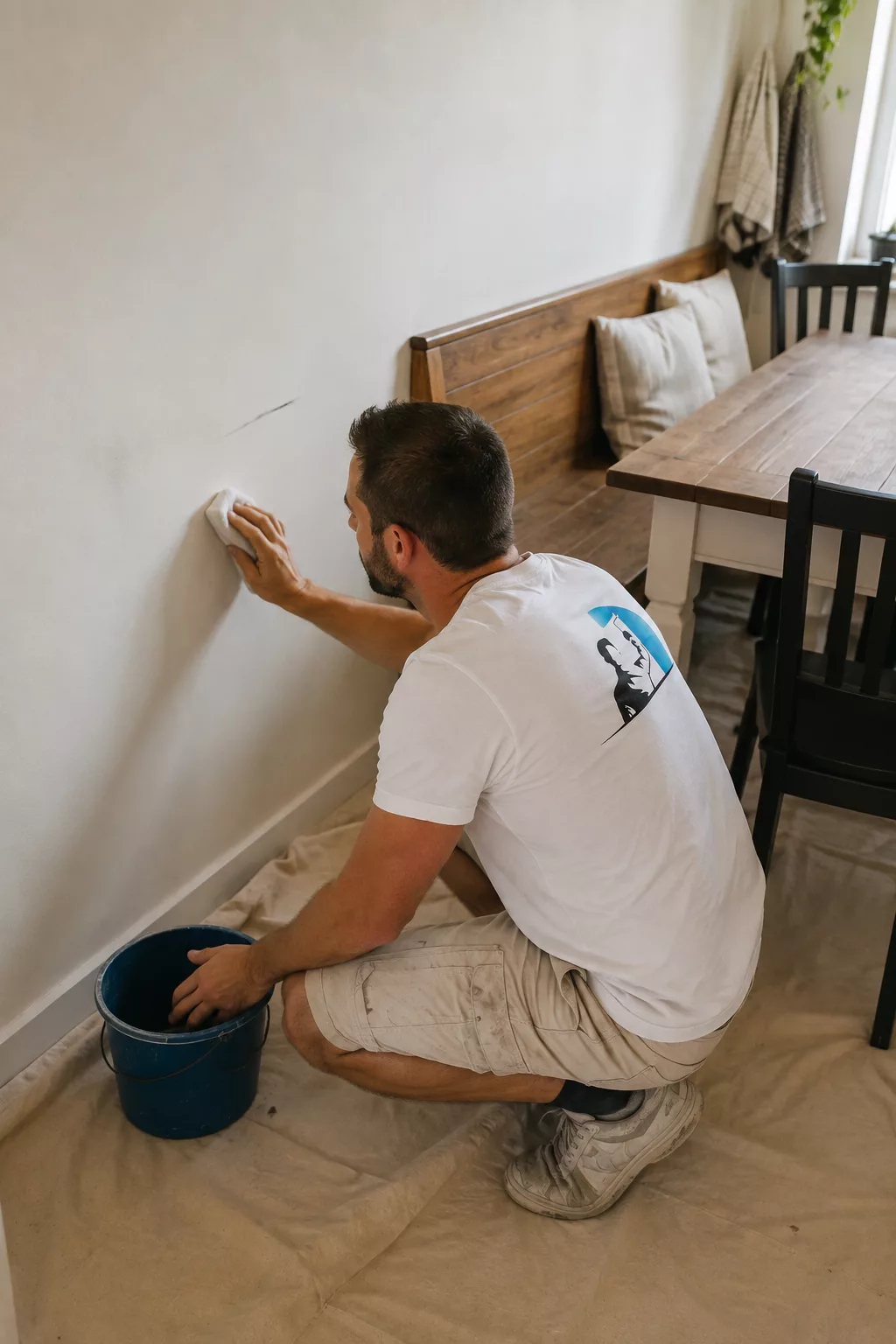 dépoussiérage mur neuf peinture